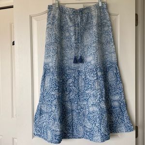 NWT - Tiered Denim Maxi Skirt